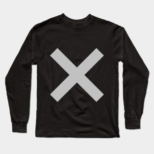 Minimalist Geometric Cross Long Sleeve T-Shirt